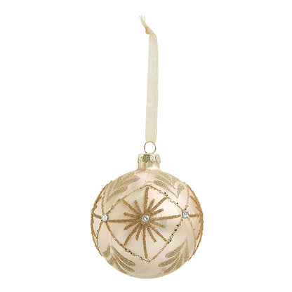 Set di 3 palline di Natale in vetro rosa - Mathilde M.