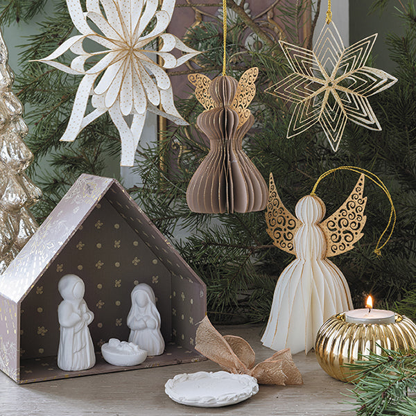 Angelo di Natale in carta - Beige - Mathilde M.