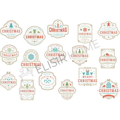 Stampa Trasferibile "NATALE, Christmas" 28x40 cm