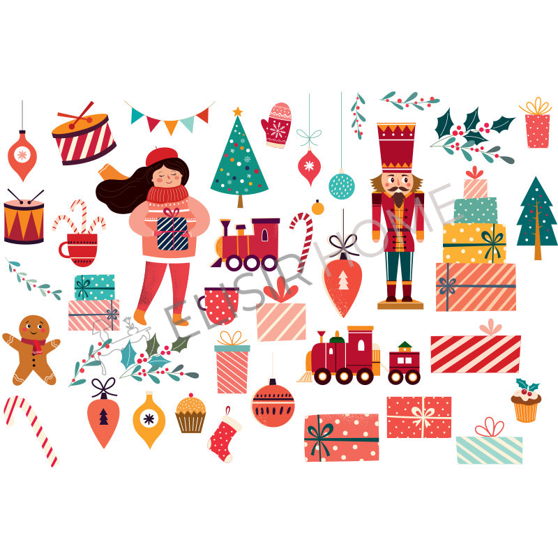 Stampa Trasferibile "NATALE, Un dono per lo Schiaccianoci" 28x40 cm