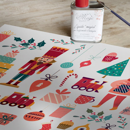 Stampa Trasferibile "NATALE, Un dono per lo Schiaccianoci" 28x40 cm