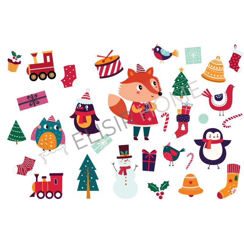 Stampa Trasferibile "NATALE, Un dono per la Volpa" 28x40 cm