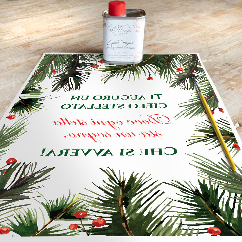 Stampa Trasferibile "NATALE, Cielo Stellato" 28x40 cm