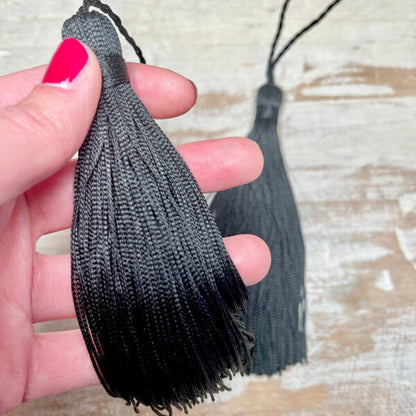 Nappa Grande "Caresse Nera" Passamaneria Italiana - 13,5 cm