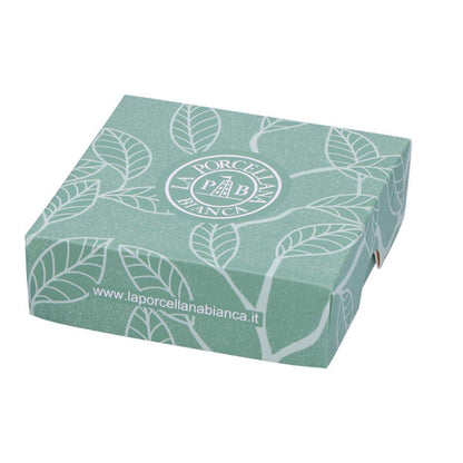 Piattino in porcellana bianca "Lettera I" Unitable