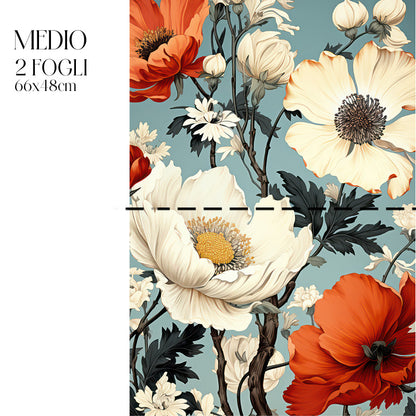 Dècoupage Modern Flora – Papaveri rosa