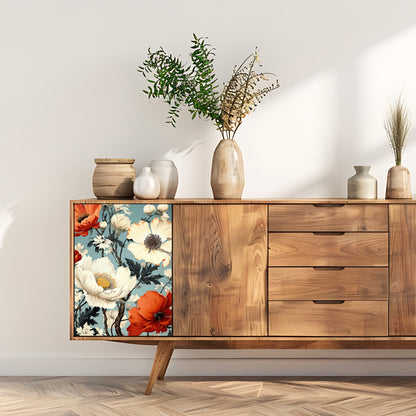 Dècoupage Modern Flora – Papaveri rosa