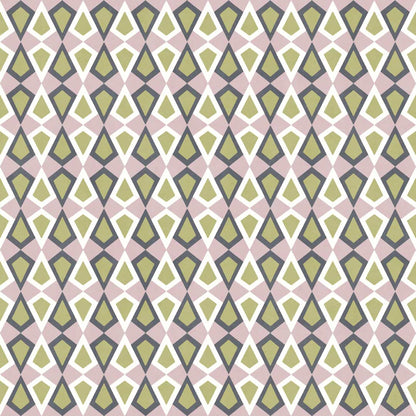 Carta da parati "Geometrie Pastello rosa e verde" a metraggio o rotolo