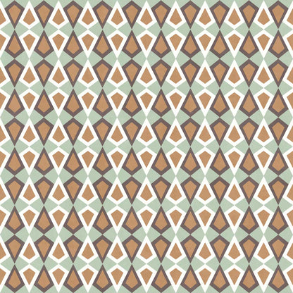 Carta da parati "Geometrie Pastello verde e marrone" a metraggio o rotolo