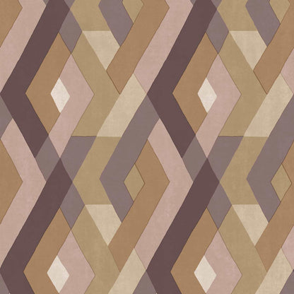 Carta da parati "Rombi intrecciati pastello rosa viola beige" a metraggio o rotolo