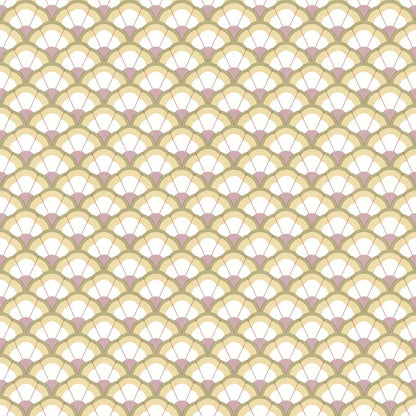 Carta da parati "Ventagli rosa e gialli" a metraggio o rotolo