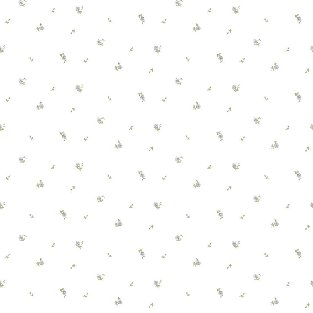 Carta da parati "Di fiore in fiore azzurro" a metraggio o rotolo