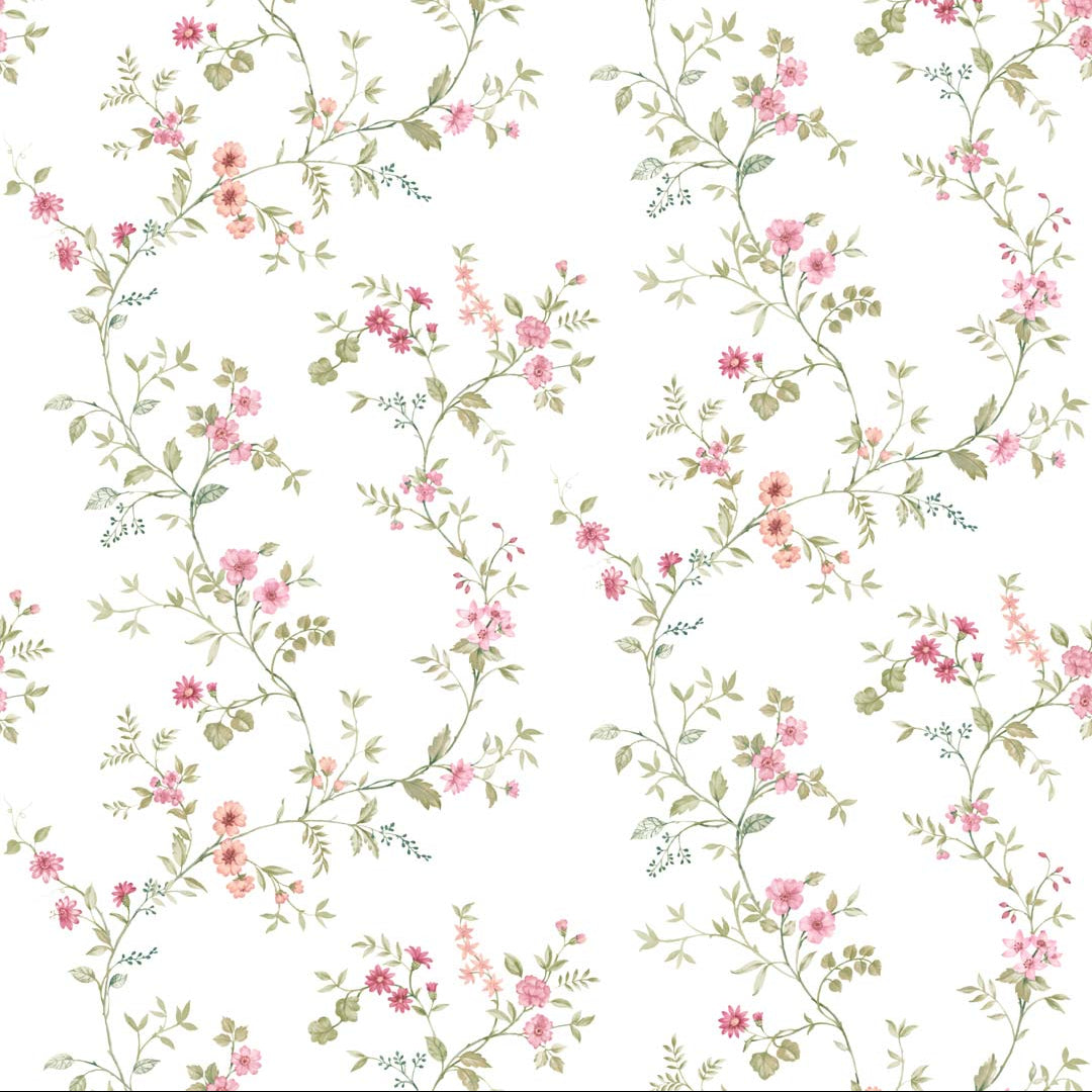 Carta da parati "Garden soft rosa" a metraggio o rotolo