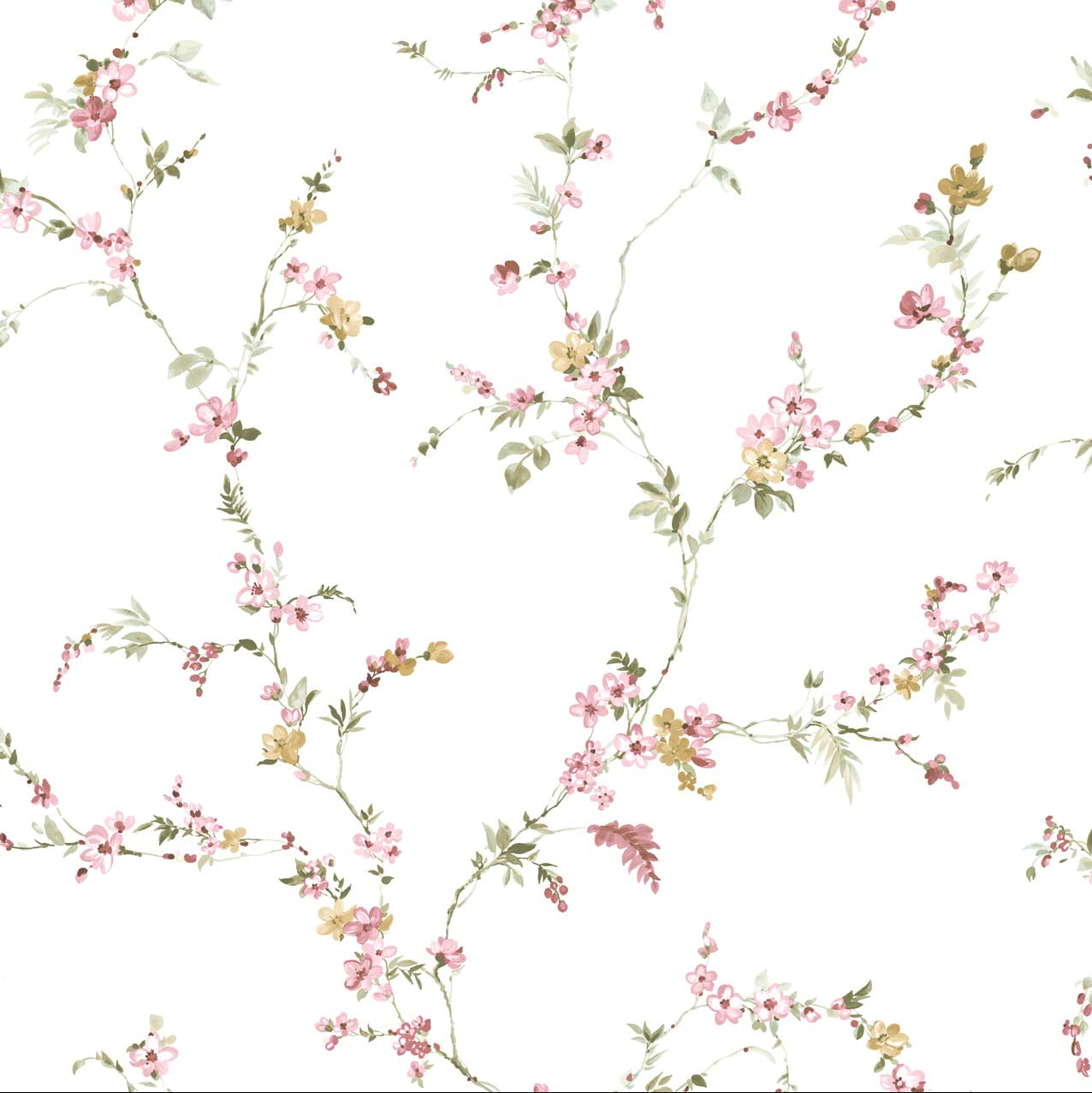 Carta da parati "Fioritura delicata rosa" a metraggio o rotolo