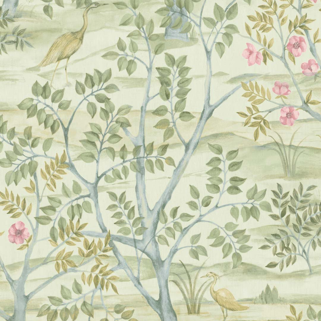 Carta da parati "Foresta aironi verde" a metraggio o rotolo