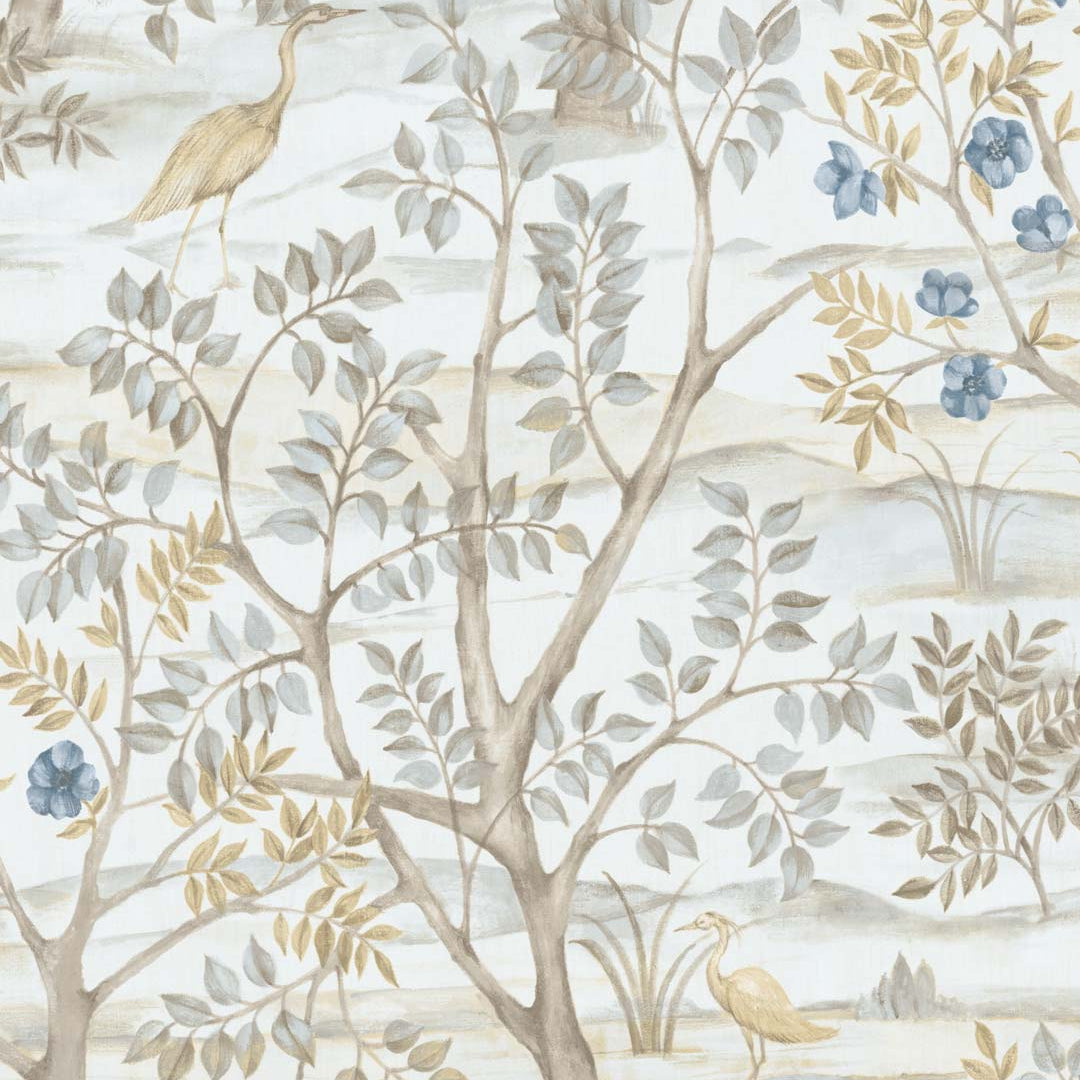 Carta da parati "Foresta aironi azzurra" a metraggio o rotolo