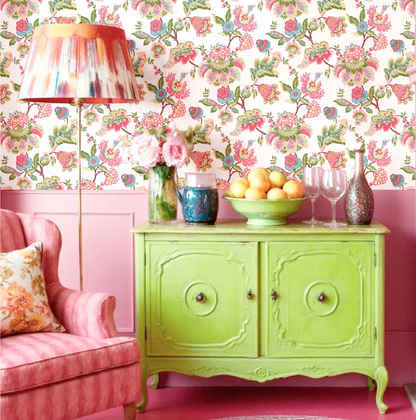 Carta da parati "Incanto floreale rosa" a metraggio o rotolo