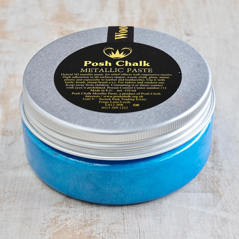 Pasta metallizzata Posh Chalk "Blue Fthalo" 110ml WoodUbend