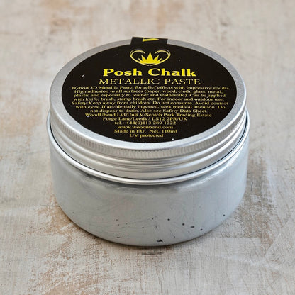 Pasta metallizzata Posh Chalk "Pearl Silver" 110ml WoodUbend