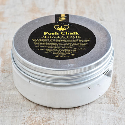Pasta metallizzata Posh Chalk "White Titamium" 110ml WoodUbend