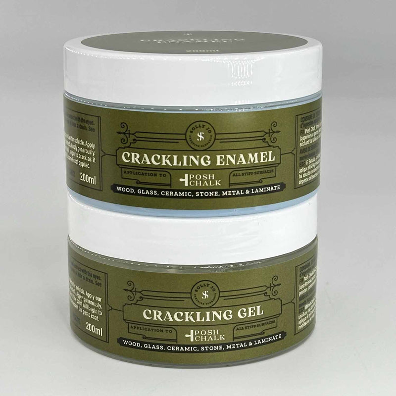 Set Finitura Lucida Crackle "Crackling Enamel" + "Crackling Gel" - 200 ml - WoodUbend