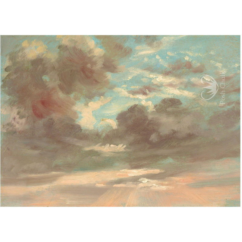 Carta da Découpage "Dusty Sky" in Carta di Riso Posh chalk 28,50x40cm