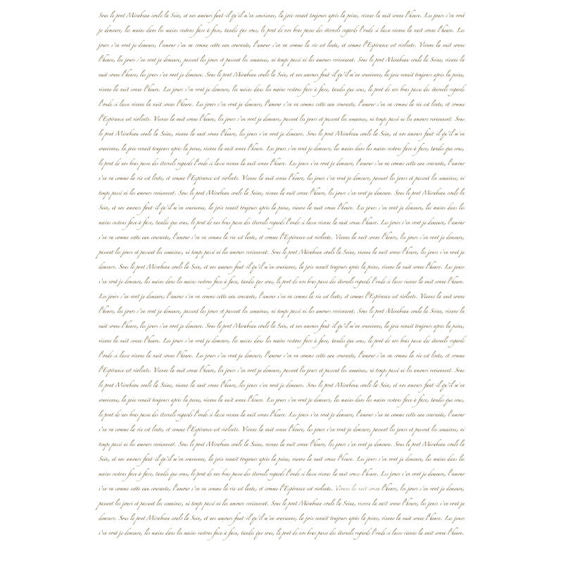 Carta da Découpage "Posh Script" in Carta di Riso Posh chalk 58x81cm