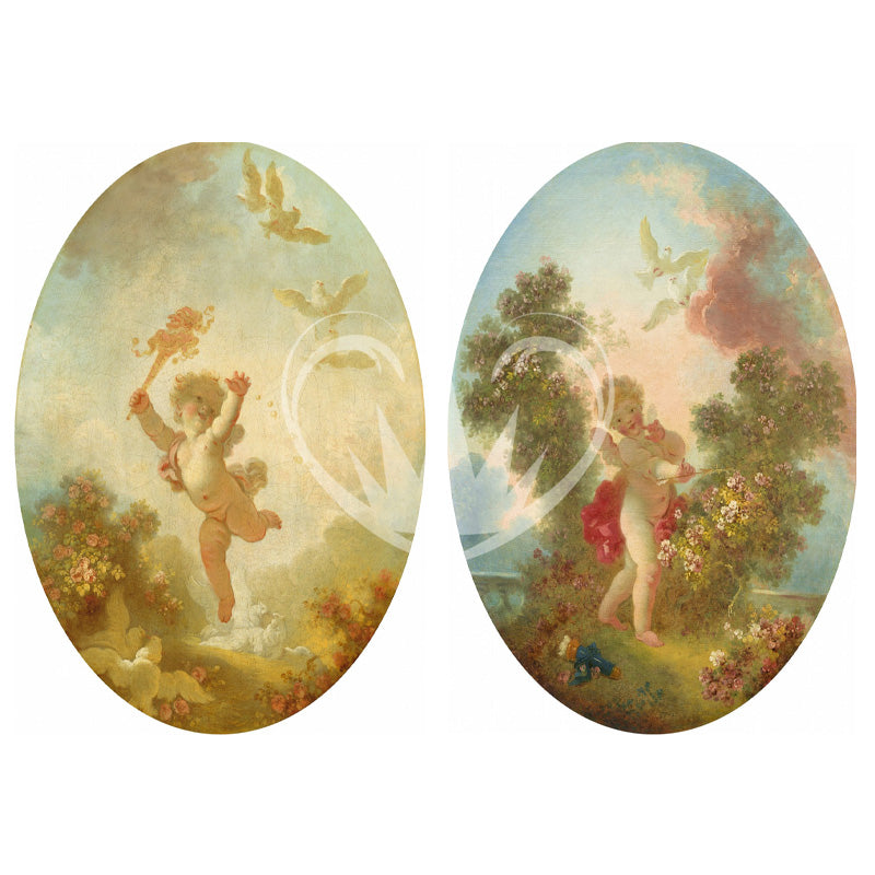 Carta da Découpage "Posh Cherubs" in Carta di Riso Posh chalk 30x42cm