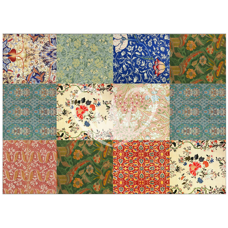 Carta da Découpage "Patchwork" in Carta di Riso Posh chalk 30x42cm