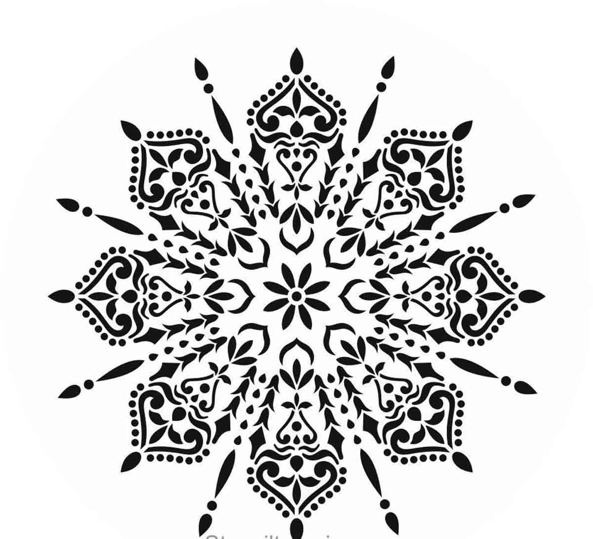 Posh Chalk Stencil Spider Mandala 40x40cm - WoodUbend