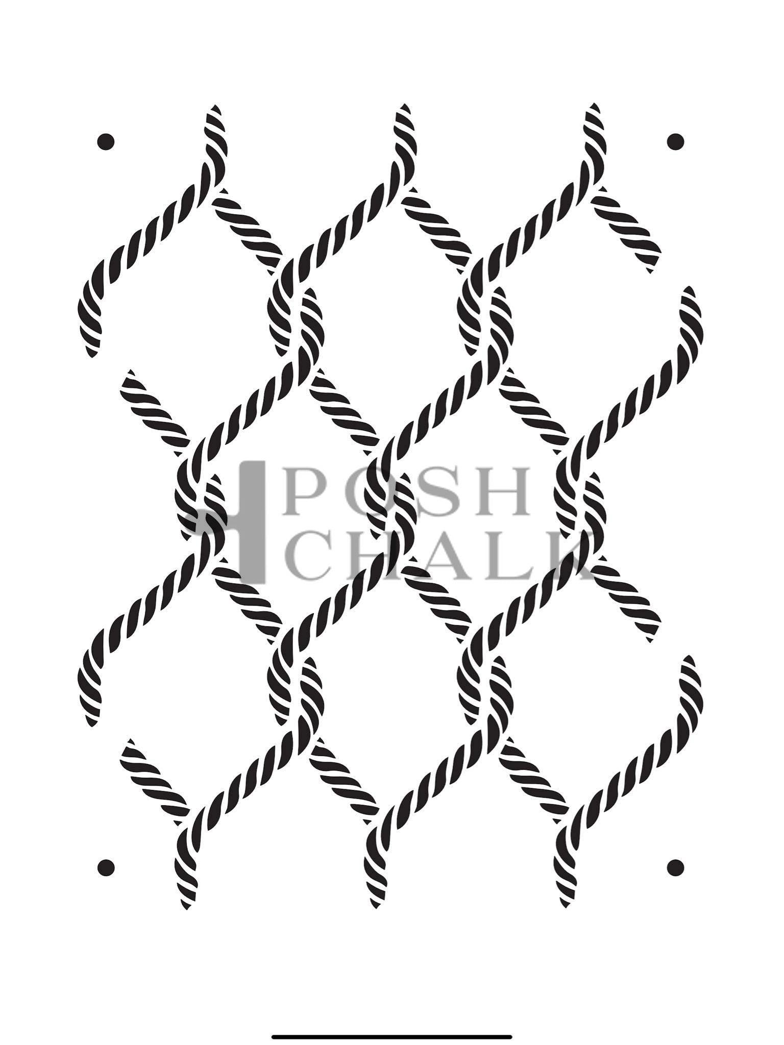 Posh Chalk Stencil "Nautical Knots" 40x30cm - WoodUbend