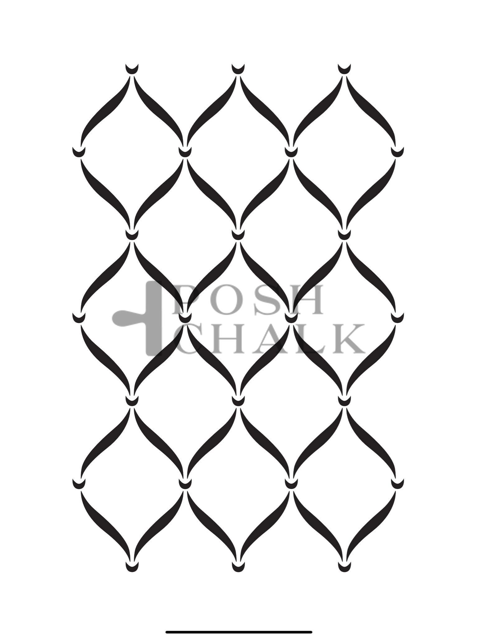 Posh Chalk Stencil "Classical Trellis" 40x30cm - WoodUbend