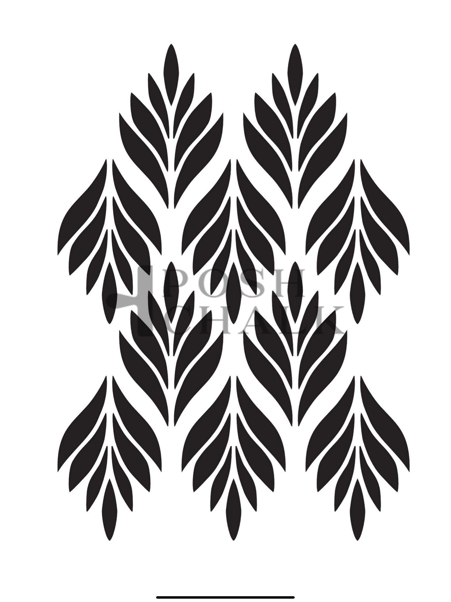 Posh Chalk Stencil "Leaf line" 40x30cm - WoodUbend