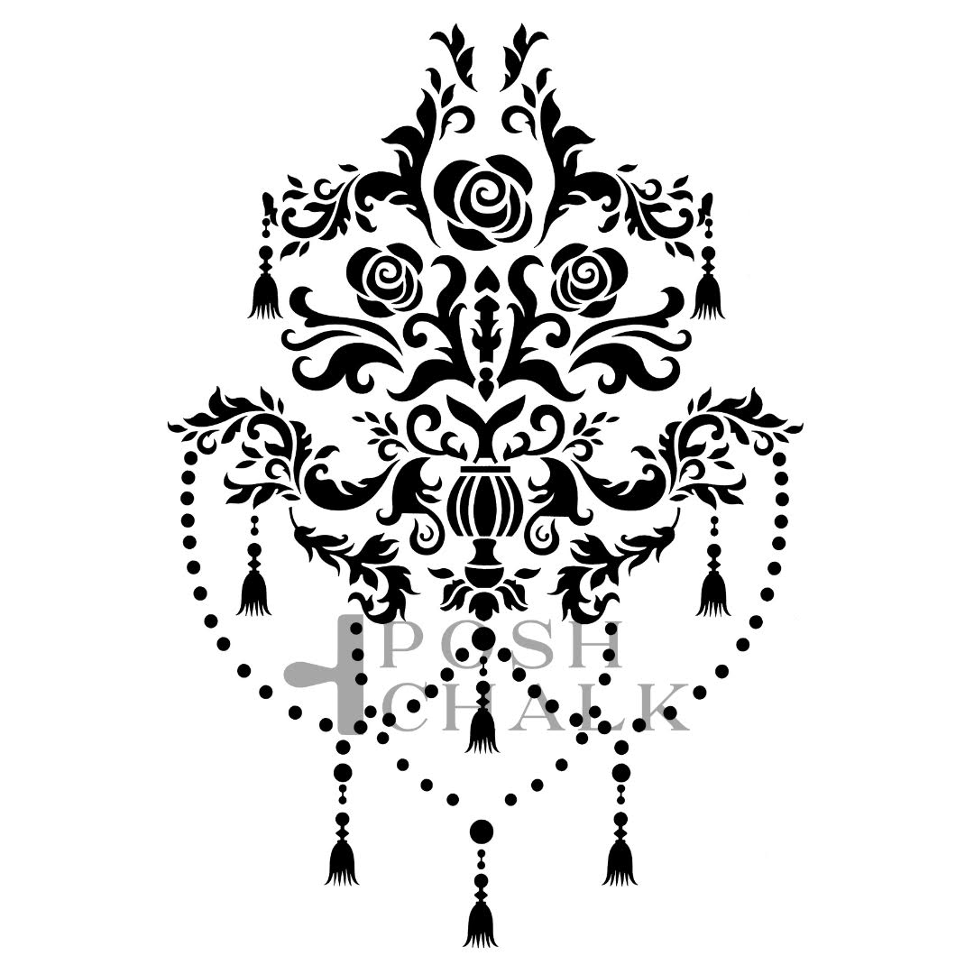 Posh Chalk Stencil "Chandelier" 30x40cm - WoodUbend