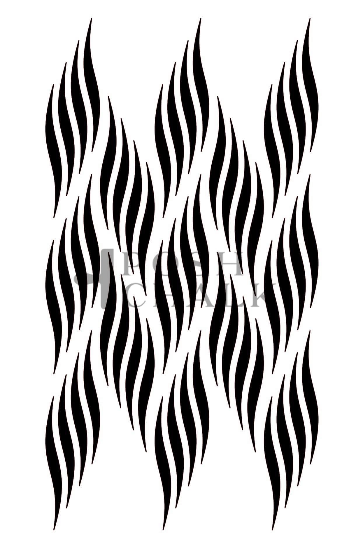 Posh Chalk Stencil "Ripples" 29,7x19,5cm - WoodUbend