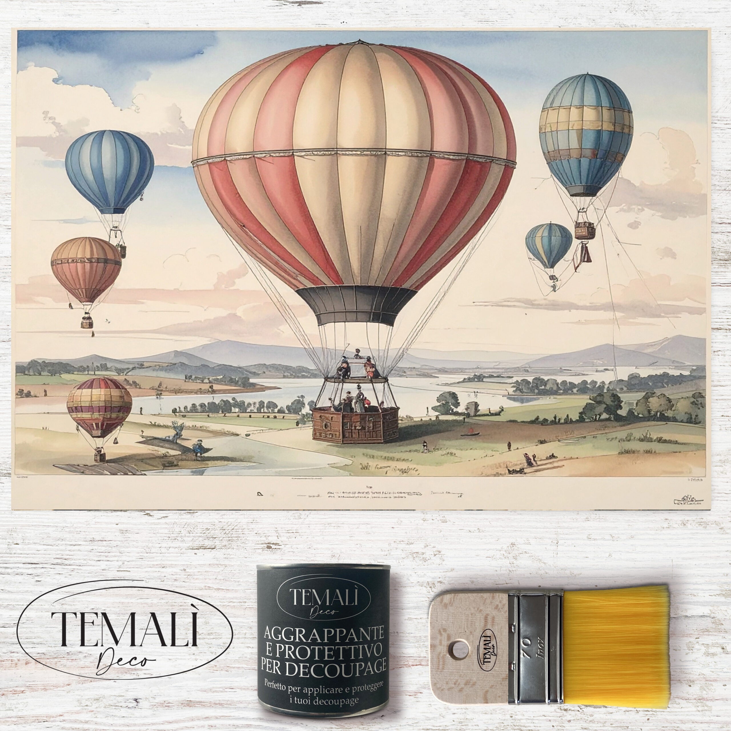 Dècoupage Pop Vintage – Mongolfiere 1