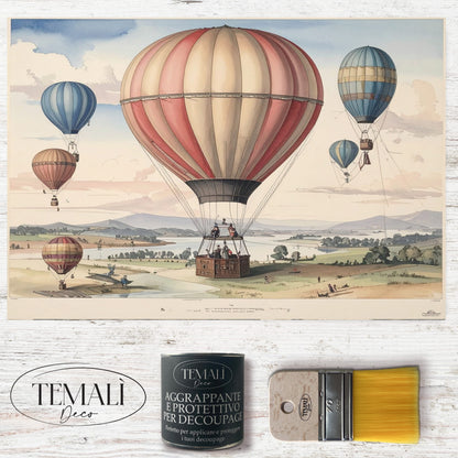 Dècoupage Pop Vintage – Mongolfiere 1