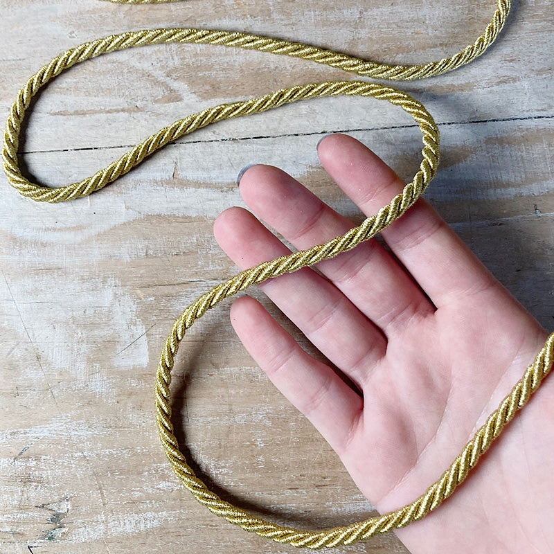 Cordone "Naturale Intreccio Oro" Passamaneria Italiana - 0,6 cm