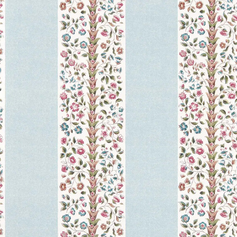 Carta da parati "Pergola Stripe Azzurra" - Highgrove - SANDERSON