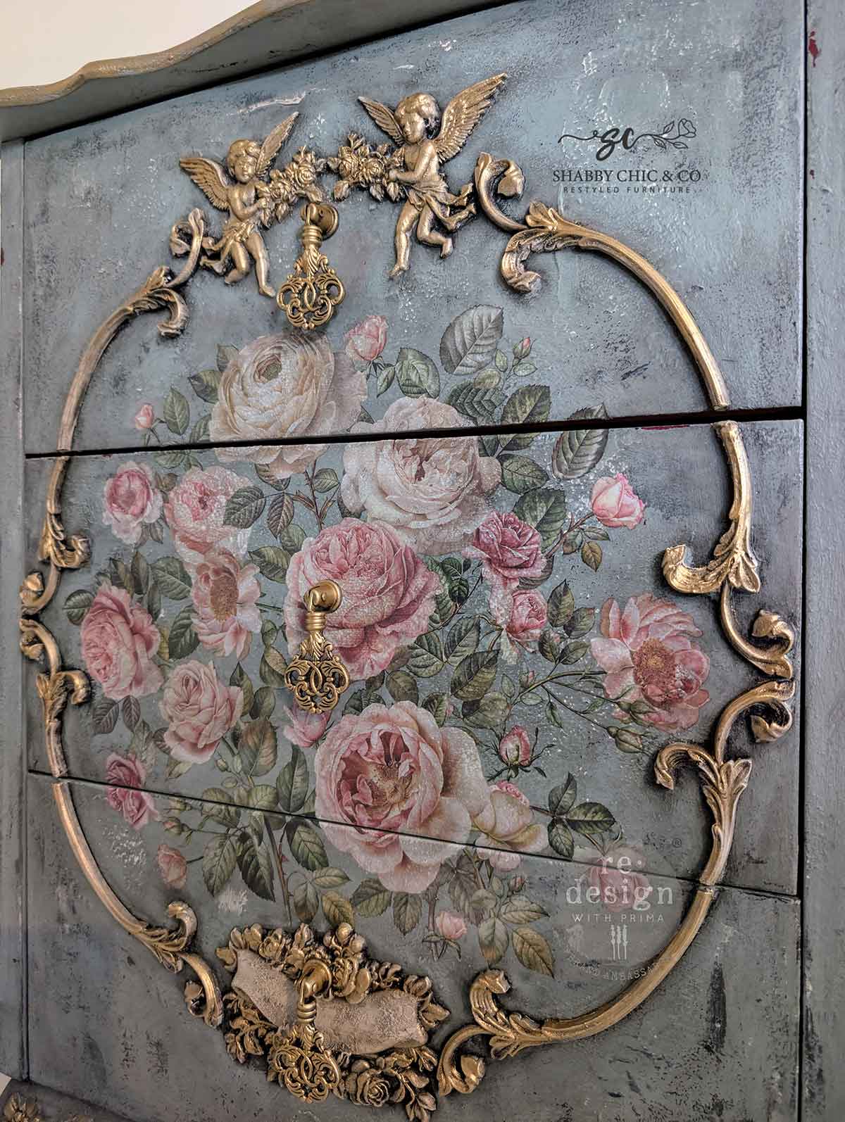 Redesign Decor Transfers – "Blush Blossoms" 21,5x28 cm 3 fogli