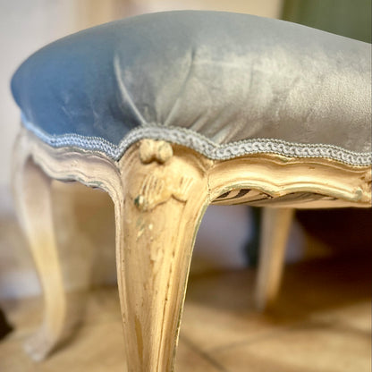 Pouf Azzurro Barocchetto - I Restyling di Elisa