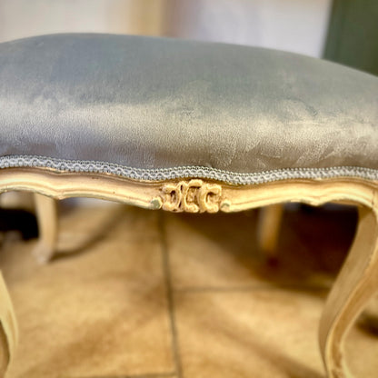 Pouf Azzurro Barocchetto - I Restyling di Elisa