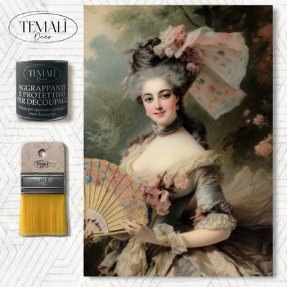 Dècoupage Vintage Quadro - Duchessa Ginevra