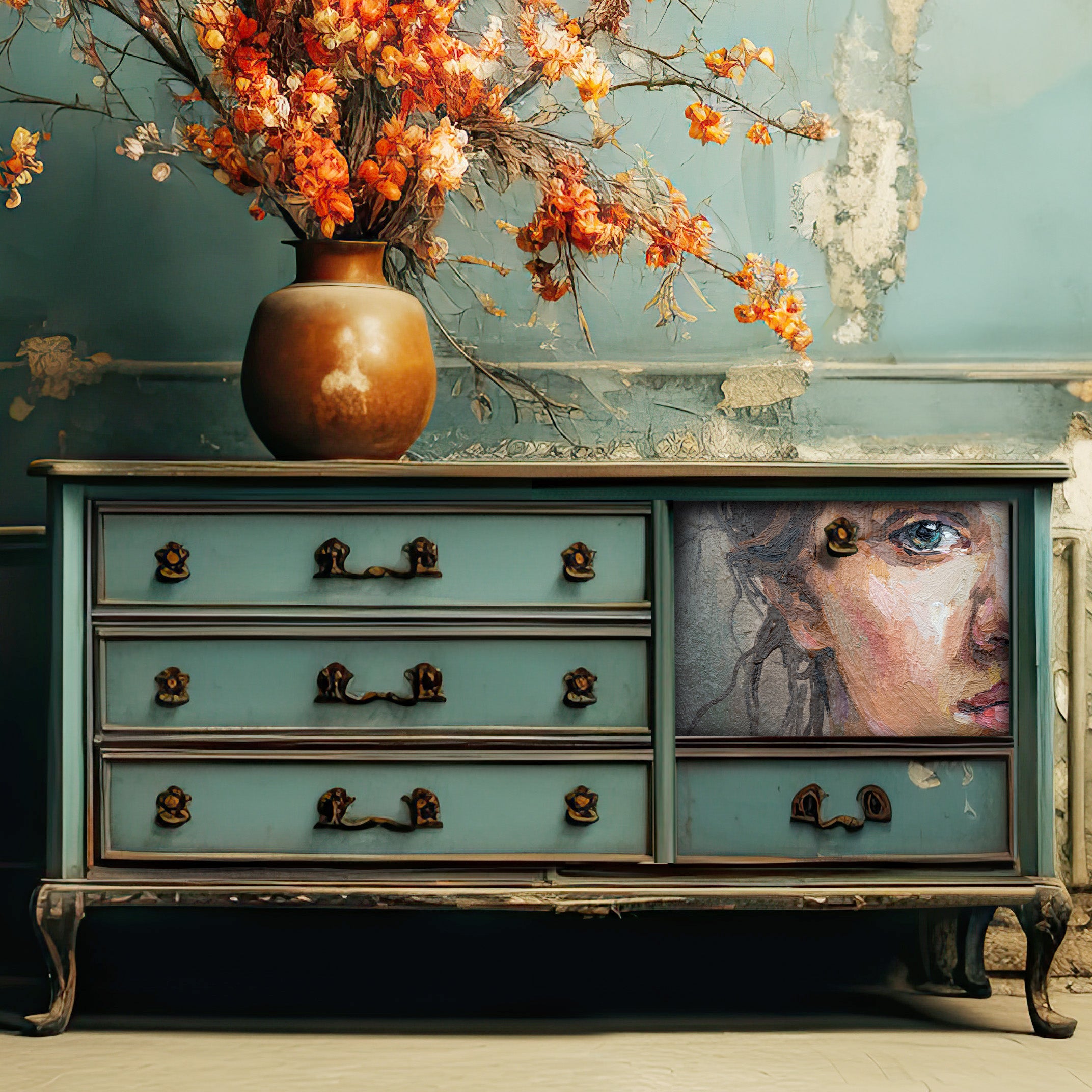 Dècoupage Vintage Quadro - Beauty