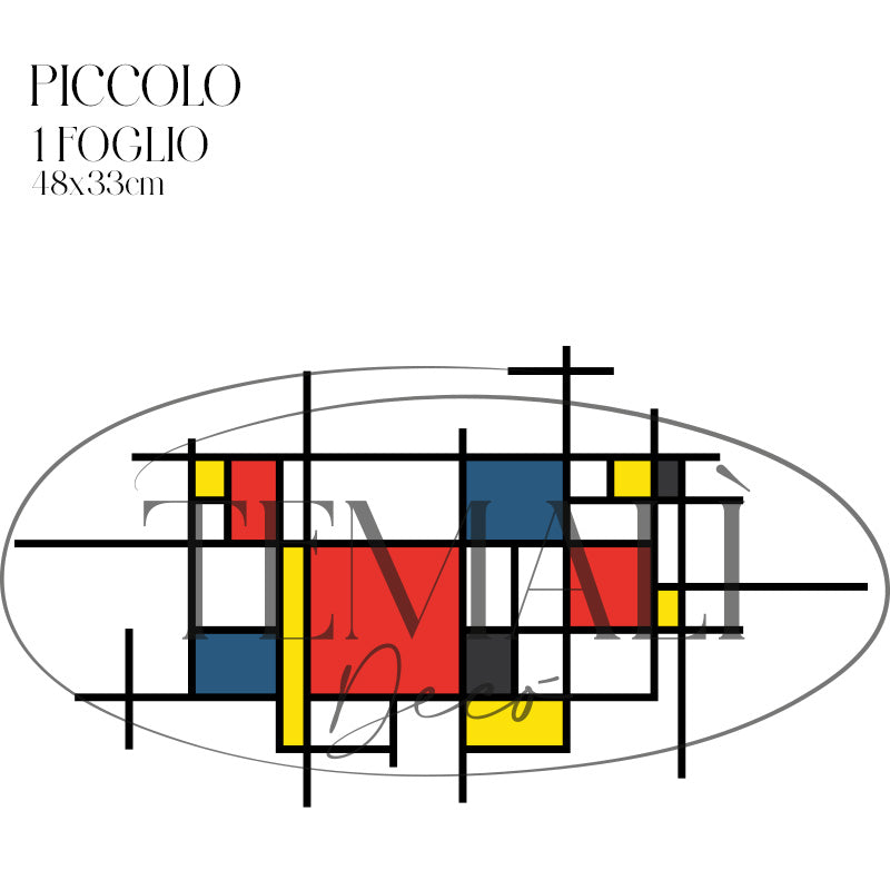 Dècoupage Vintage Quadro - Colourful Cubes