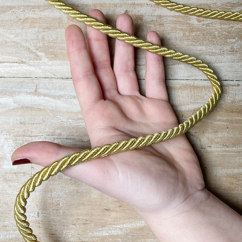 Cordone "Naturale Intreccio Oro Piccolo" Passamaneria Italiana - 0,4 cm