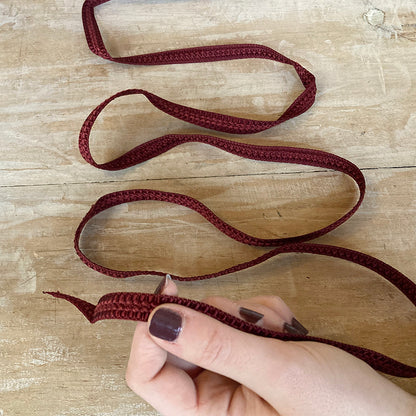 Bordo "Raffinato Rosso Scuro" Passamaneria Italiana - 1,2 cm