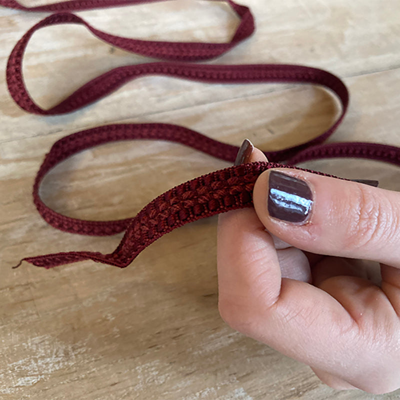 Bordo "Raffinato Rosso Scuro" Passamaneria Italiana - 1,2 cm