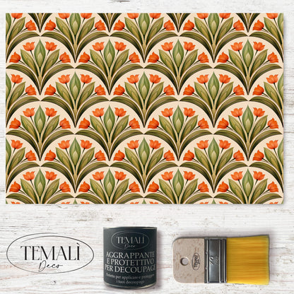 Découpage Tappezzeria – Raggio di tulipani