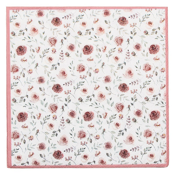 Tovaglioli in carta "Rose" - pacco da 20